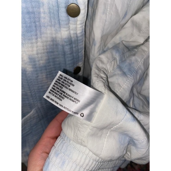 Cloud tie-dye Spring Easter Cotton Bomber Coat XS - Picture 7 of 8